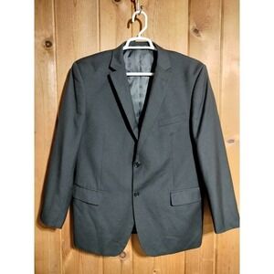 Mantoni mens black suit coat size 44 100% Virgin Wool made in Milan, Italy
